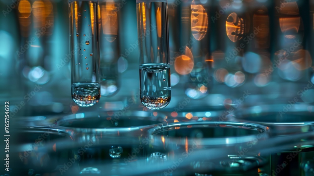 Clear liquid experimentation in lab setting Clear liquid experimentation in lab setting