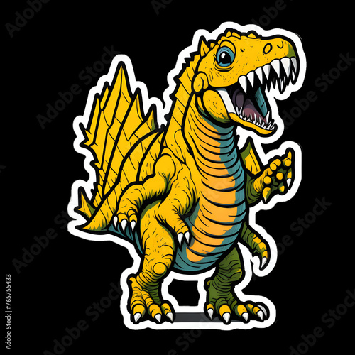 Little Cartoon Dinosaur Stickers  © Step Up Harry