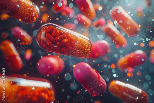 Drug Metabolism,3D Illustrate photo