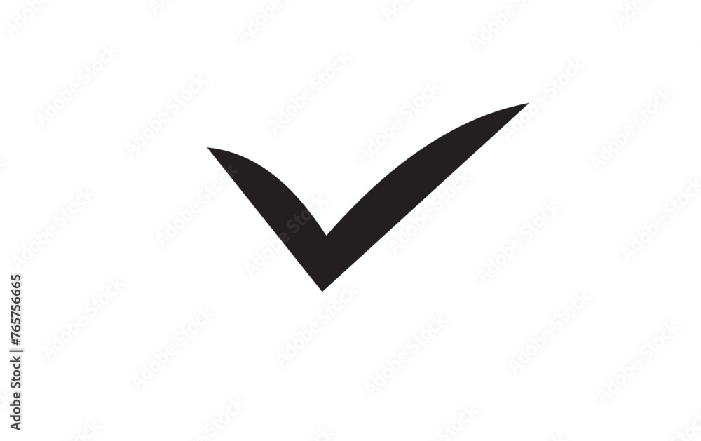 Black check mark icon. Tick symbol, tick icon vector illustration. Black check mark icon. Tick symbol, tick icon vector illustration.