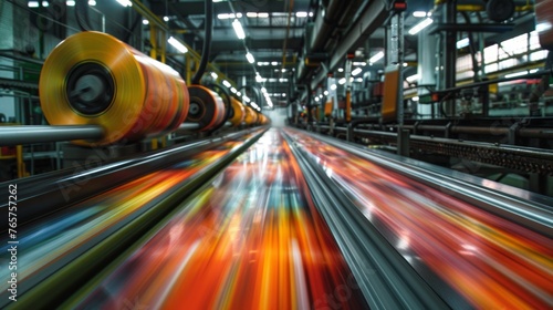Color rolls speeding in manufacturing line