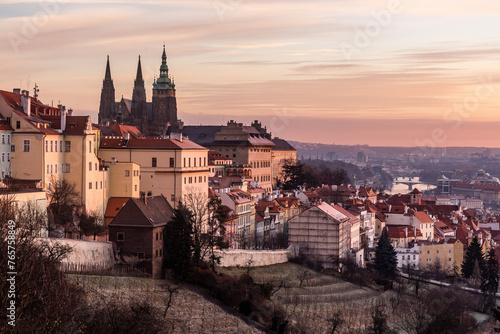 Early morning view of Prague, Czech Republic