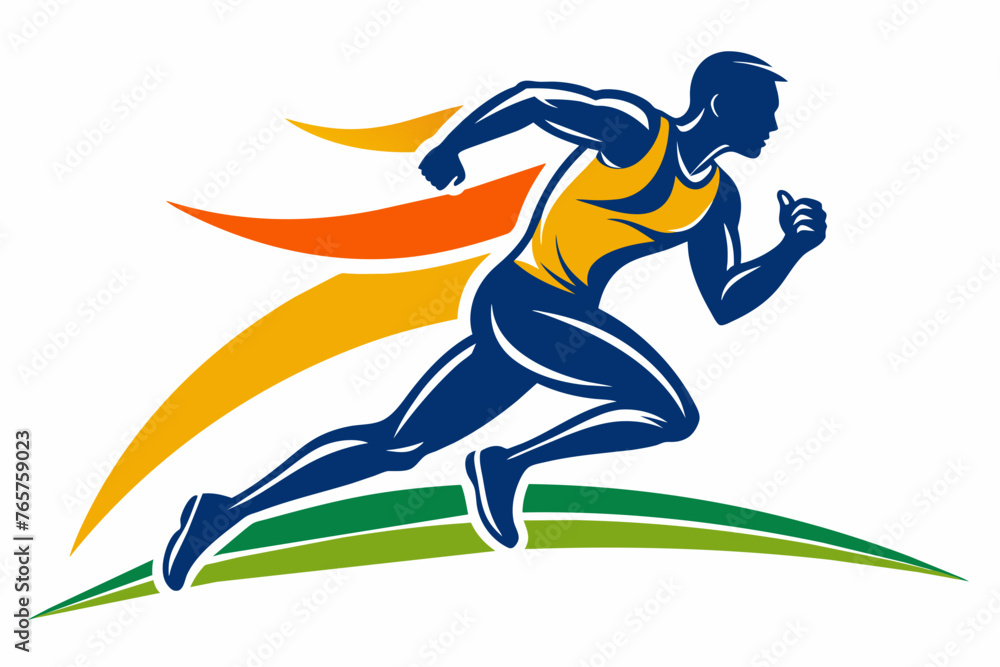 Obraz premium sports runner logo without text 
