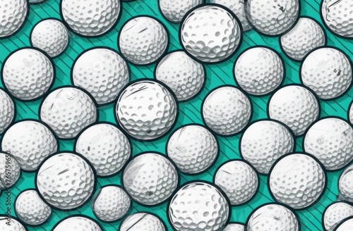 Golf ball. Golf balls with seamless pattern, wallpaper pictures and wrapping paper design,many balls