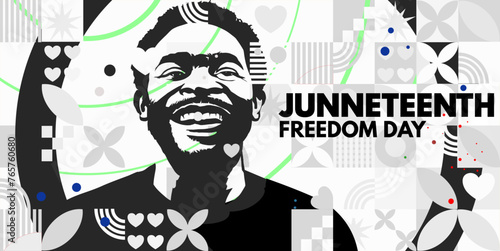 Juneteenth banner. Freedom day. Juneteenth Independence Day.	