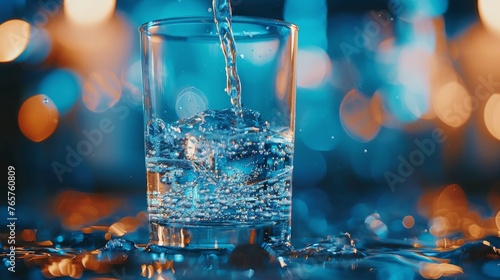 Pouring Water Into a Glass