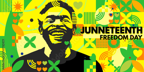 Juneteenth banner. Freedom day. Juneteenth Independence Day.	