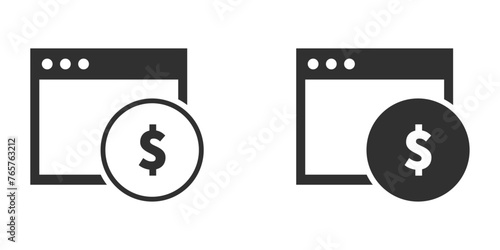 Online money transaction donation icon vector illustration