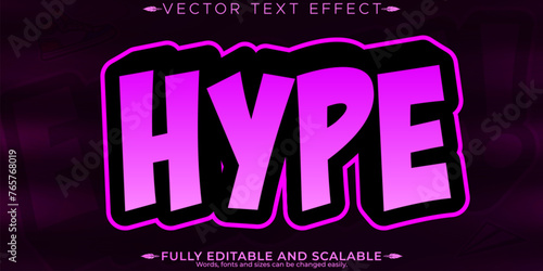 Editable text effect, editable emote icon and trendy customizable font style