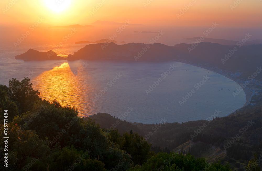 Agios Georgios Pagon beach in Corfu island, Greece Agios Georgios Pagon beach in Corfu island, Greece