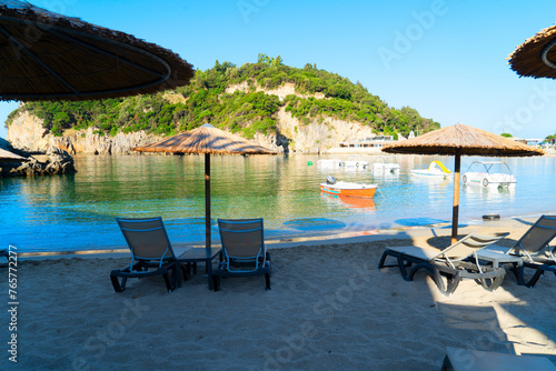 Fototapeta Naklejka Na Ścianę i Meble -  Paleokastritsa beach on Korfu, Greece