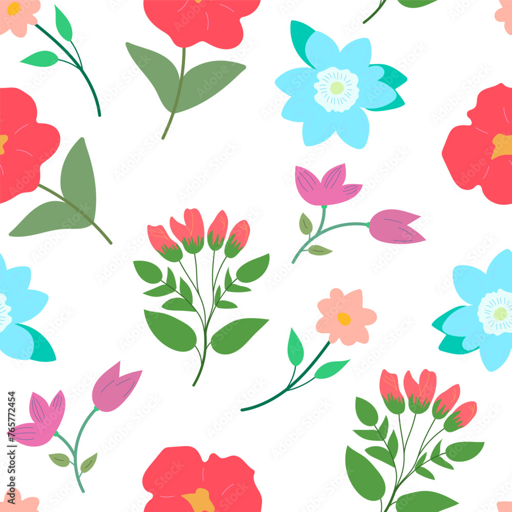 custom made wallpaper toronto digitalFlower plant seamless pattern, ornament for beautiful design.