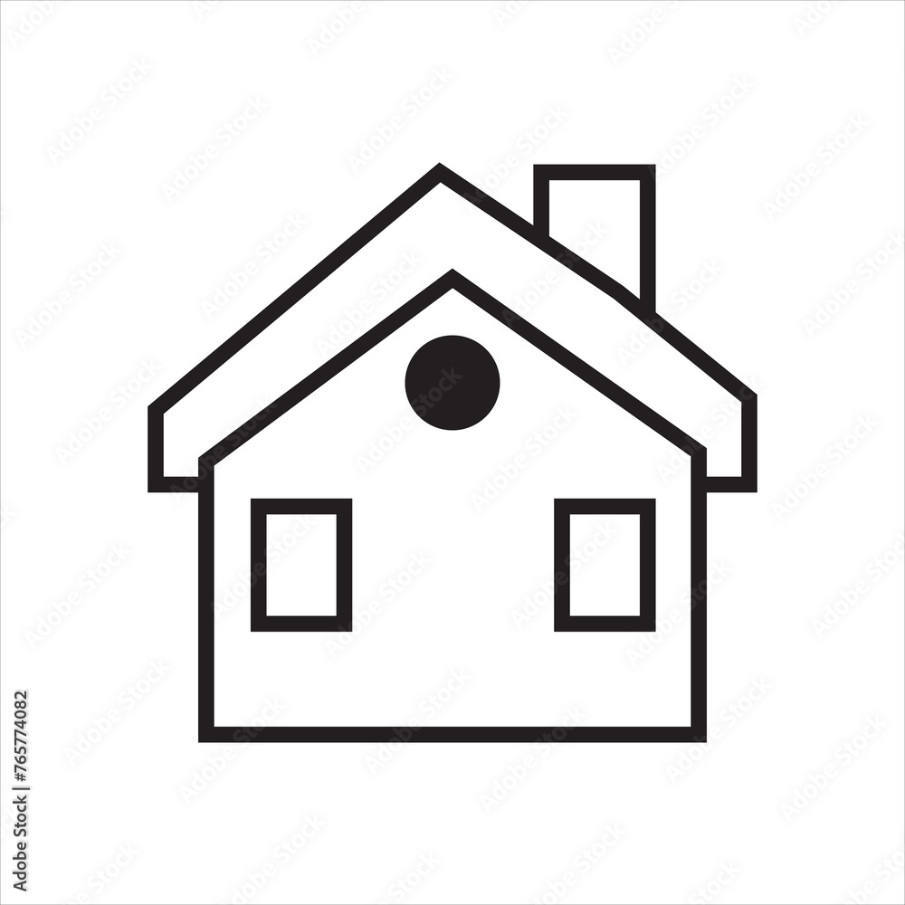 Web home flat icon for apps and websites. Editable Stroke. Web home flat icon for apps and websites. Editable Stroke.
