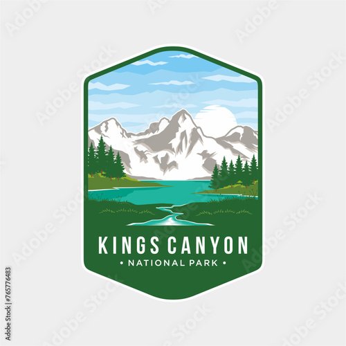 Kings Canyon National Park Emblem patch logo illustration