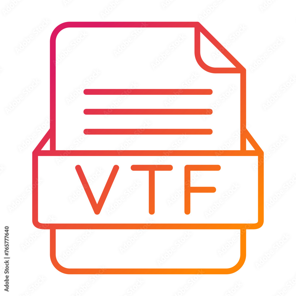 VTF File Format Vector Icon Design VTF File Format Vector Icon Design
