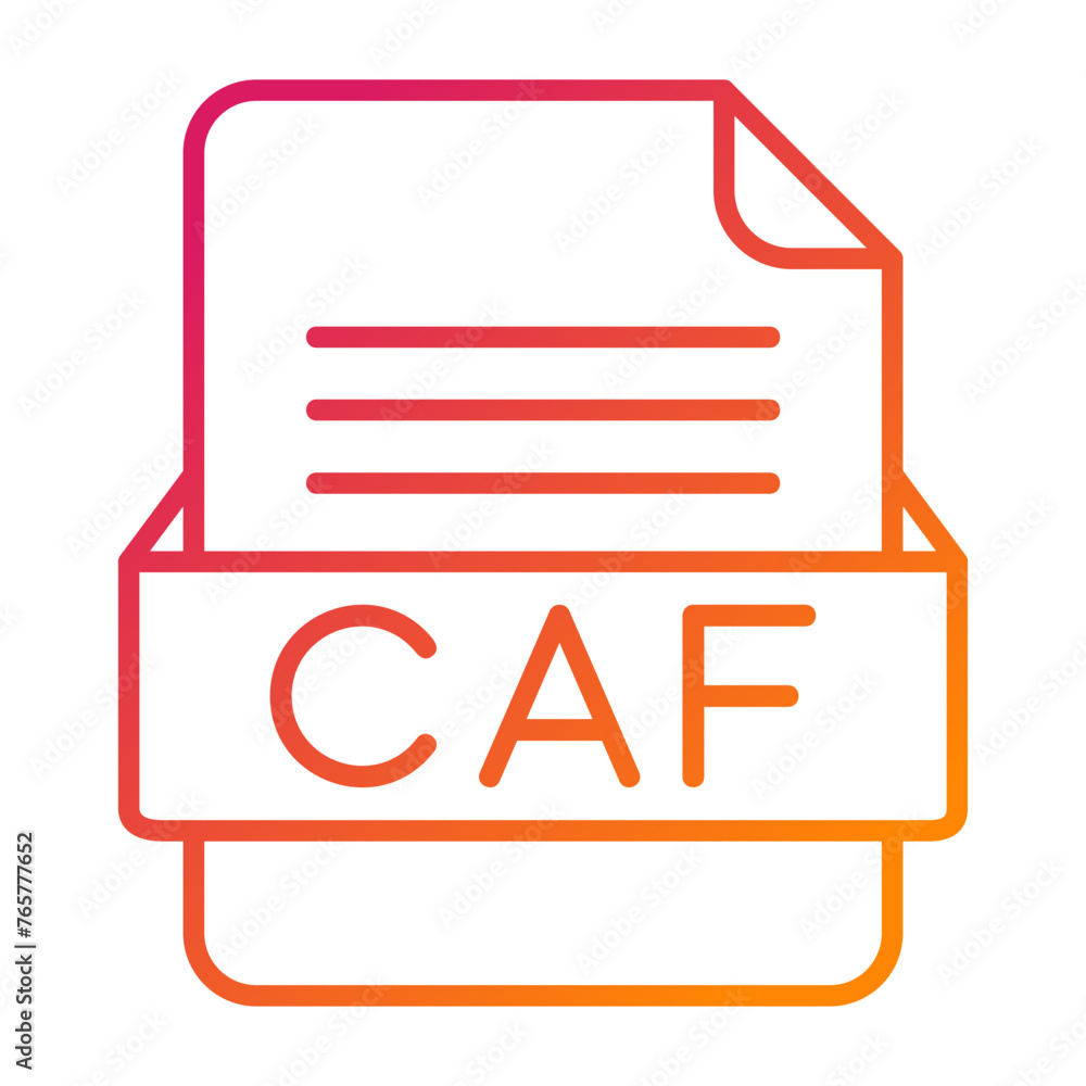 CAF File Format Vector Icon Design CAF File Format Vector Icon Design