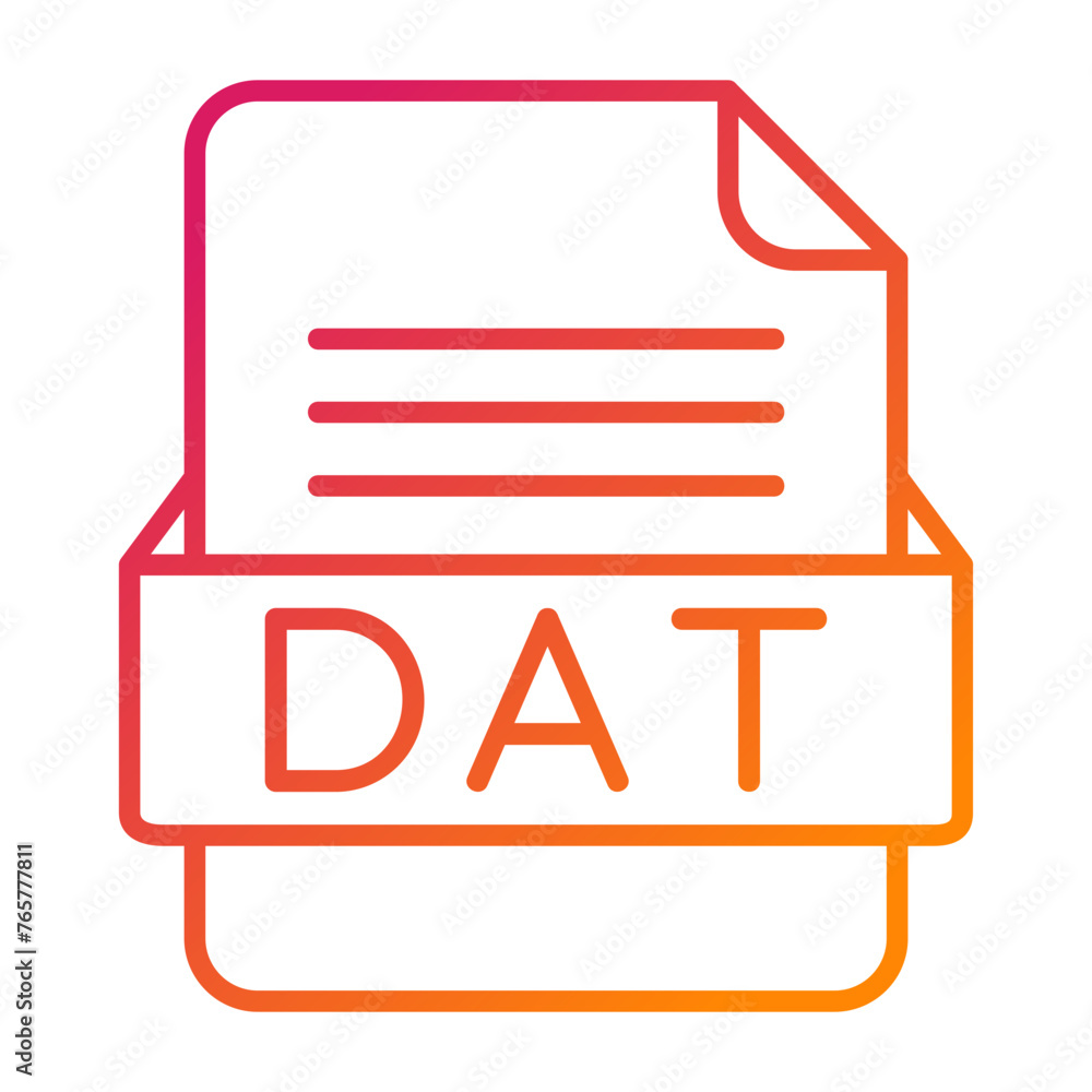 DAT File Format Vector Icon Design DAT File Format Vector Icon Design