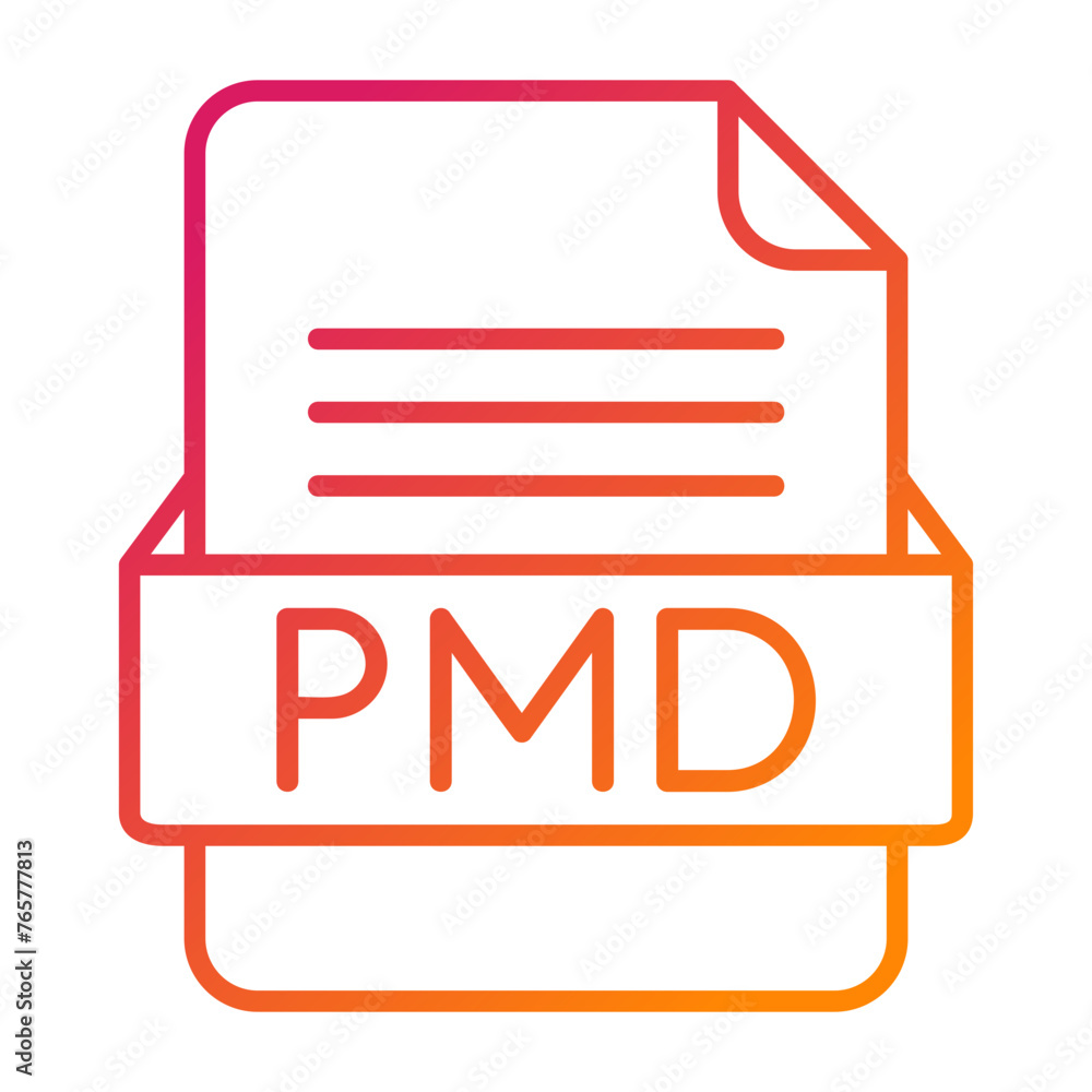 PMD File Format Vector Icon Design PMD File Format Vector Icon Design