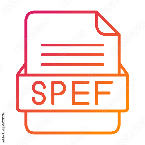 SPEF File Format Vector Icon Design