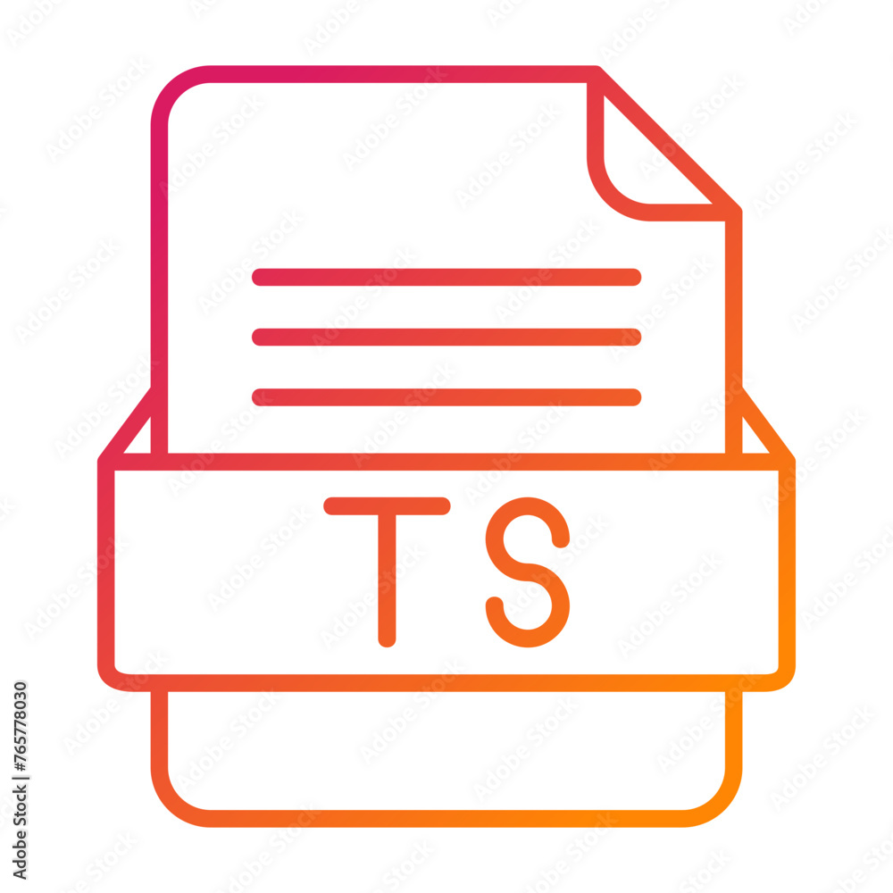 TS File Format Vector Icon Design TS File Format Vector Icon Design