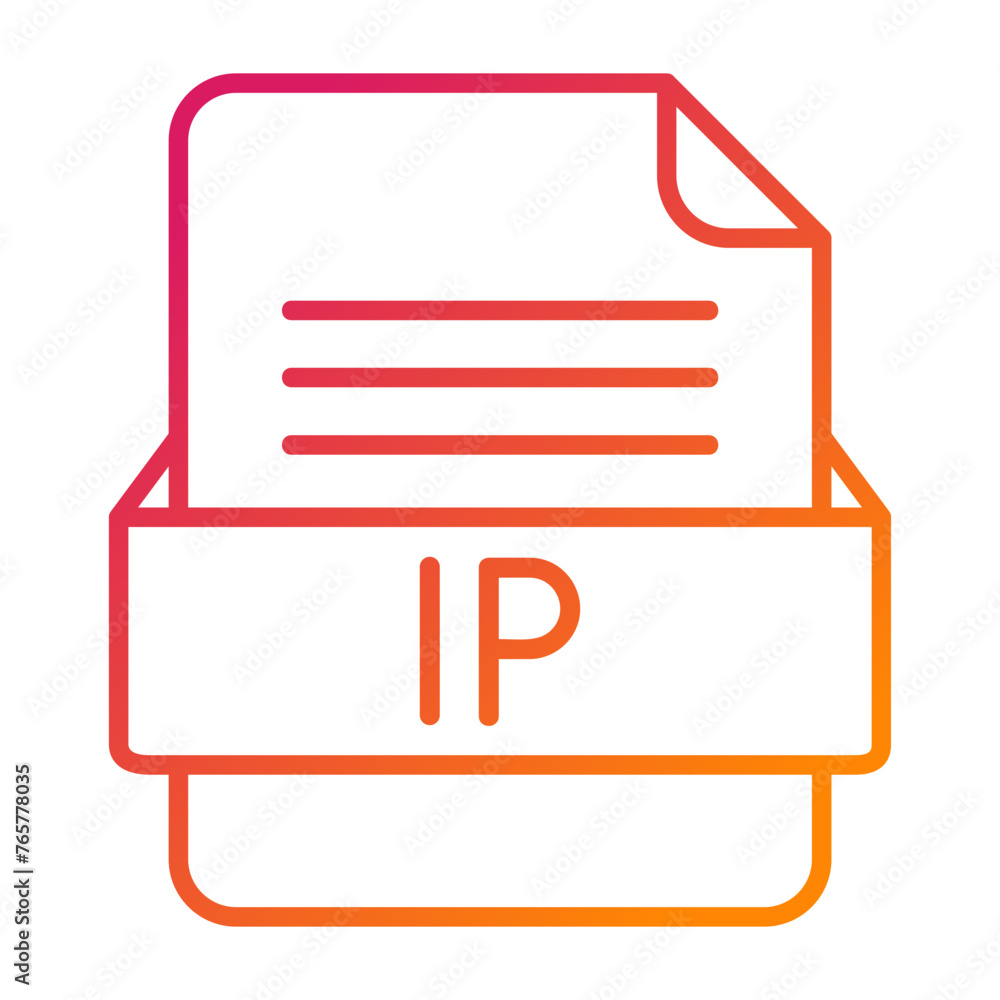 IP File Format Vector Icon Design IP File Format Vector Icon Design