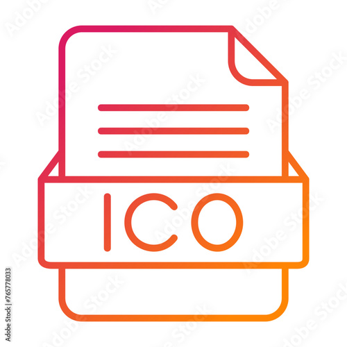 ICO File Format Vector Icon Design