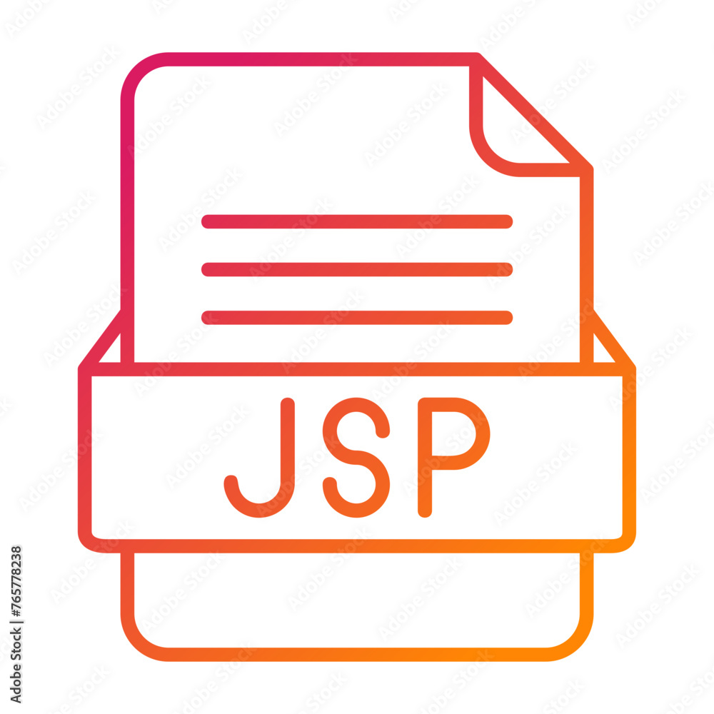 JSP File Format Vector Icon Design JSP File Format Vector Icon Design