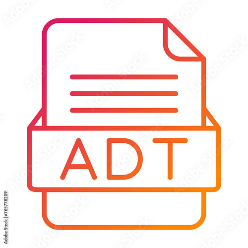 ADT File Format Vector Icon Design