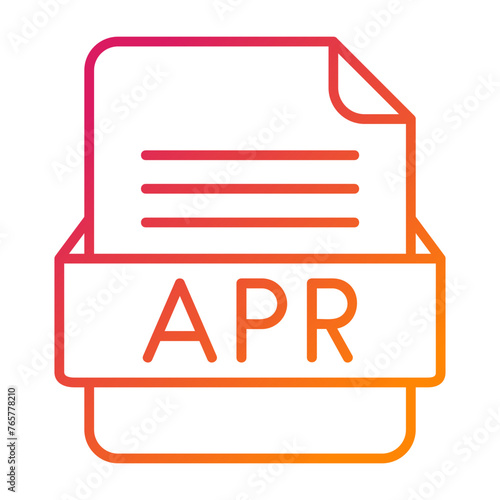 APR File Format Vector Icon Design