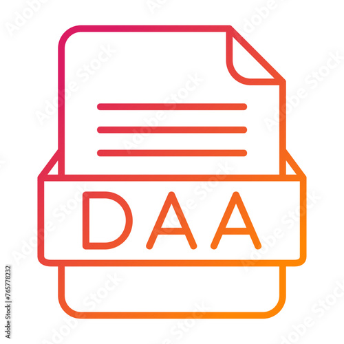 DAA File Format Vector Icon Design