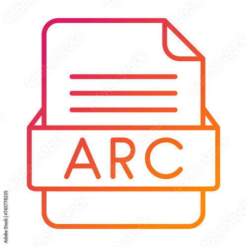 ARC File Format Vector Icon Design