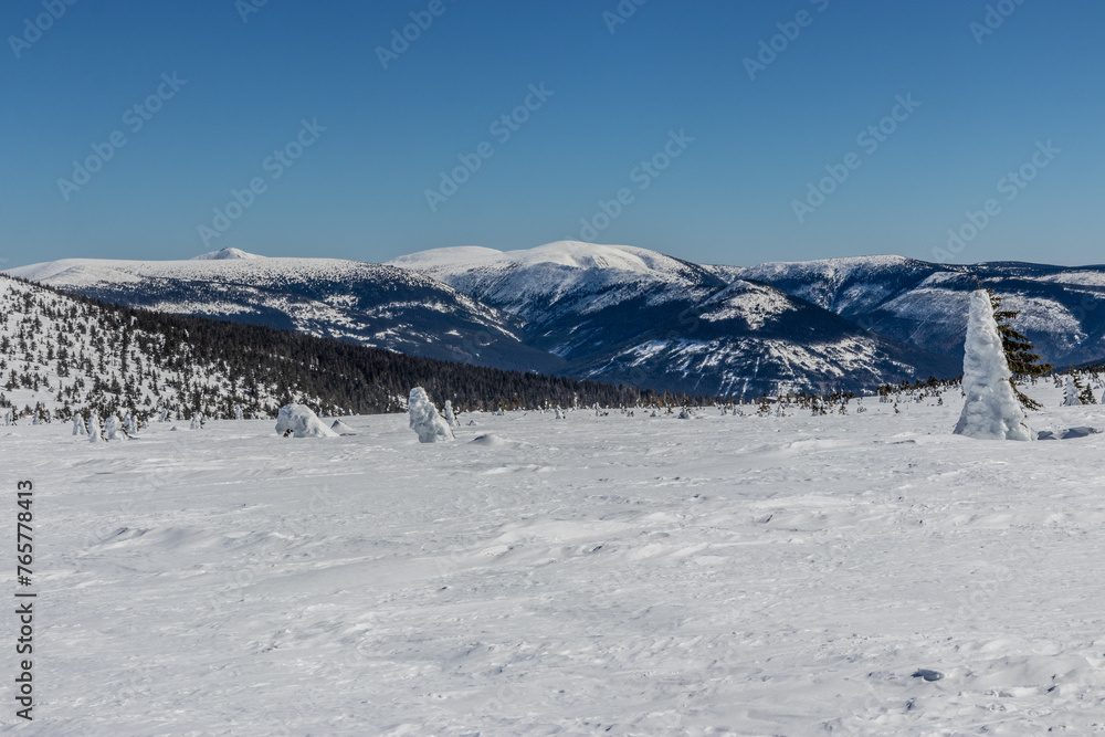 Winter landscape of Krkonose (Giant) mountains, Czech Republic