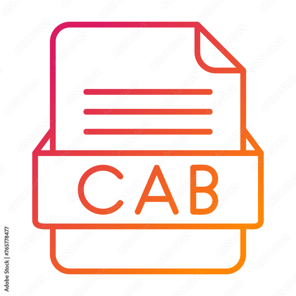 CAB File Format Vector Icon Design CAB File Format Vector Icon Design