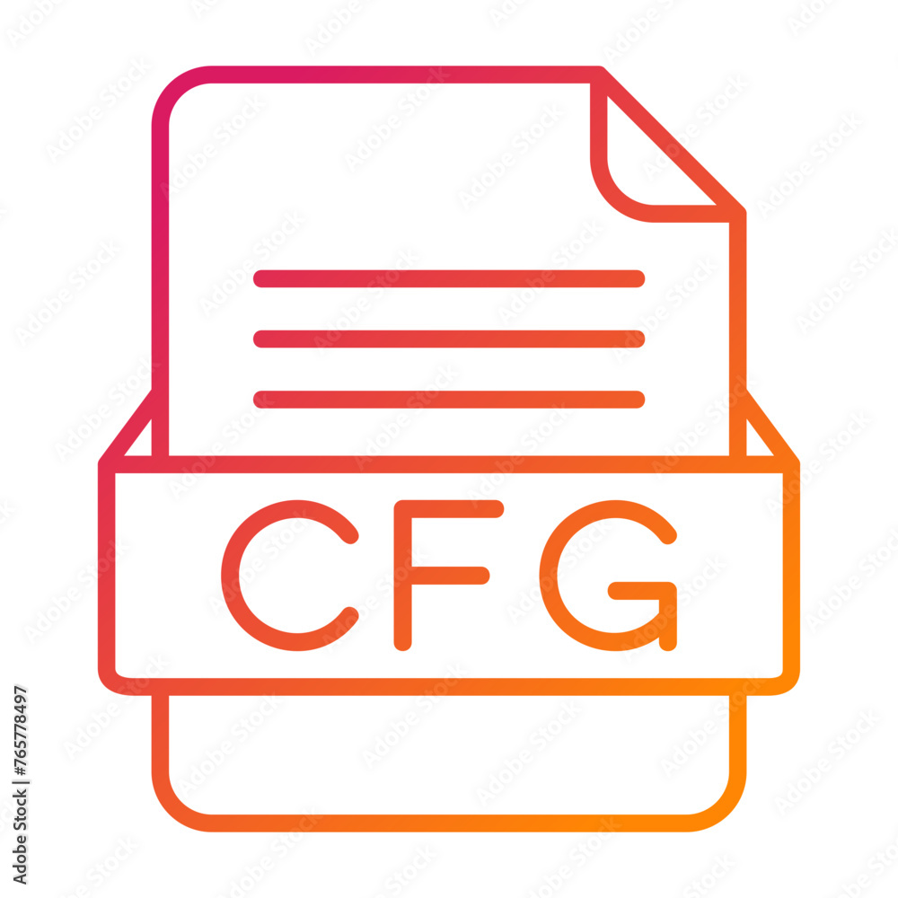 CFG File Format Vector Icon Design CFG File Format Vector Icon Design