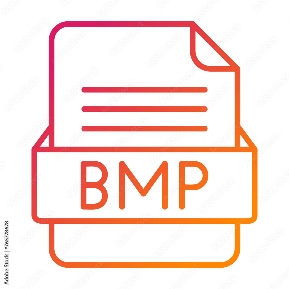 BMP File Format Vector Icon Design BMP File Format Vector Icon Design