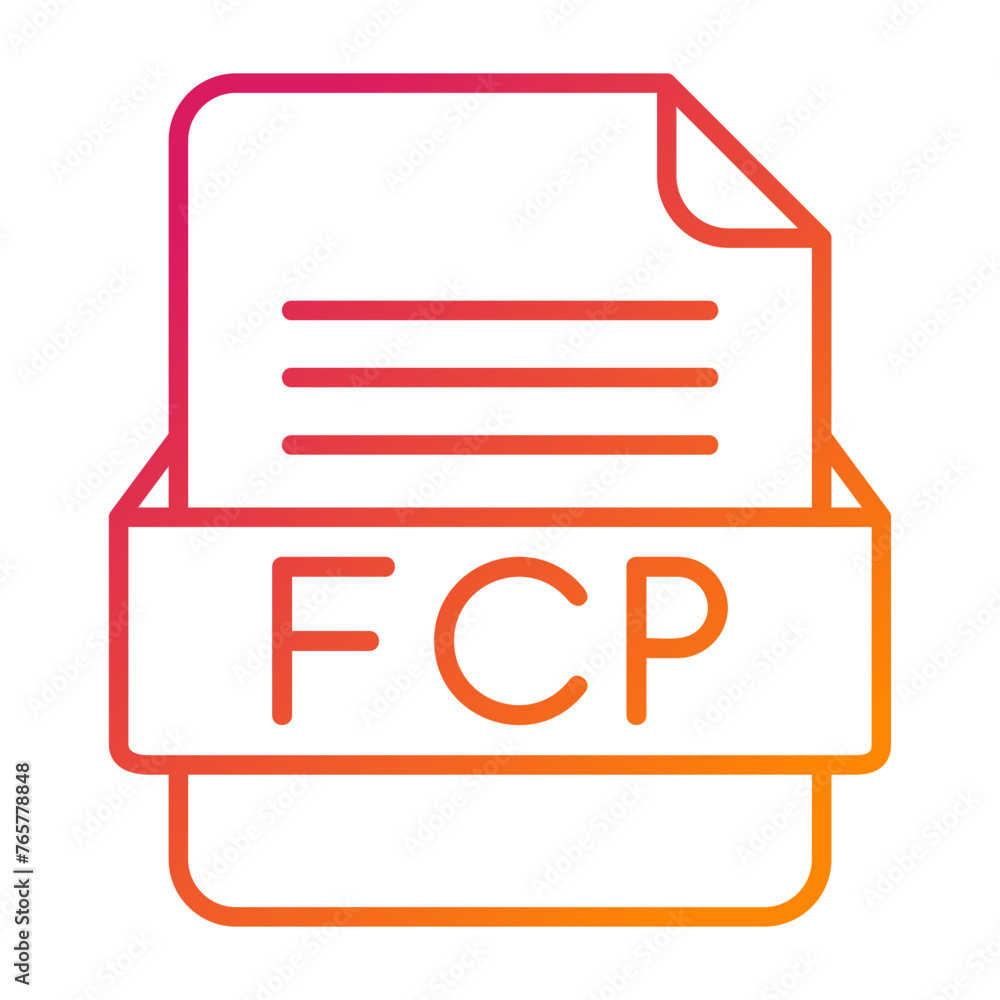 FCP File Format Vector Icon Design FCP File Format Vector Icon Design
