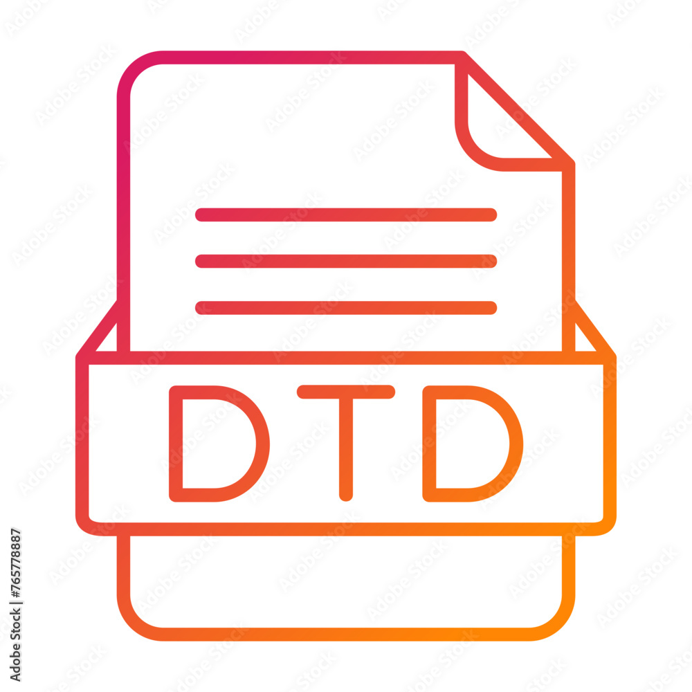 DTD File Format Vector Icon Design DTD File Format Vector Icon Design