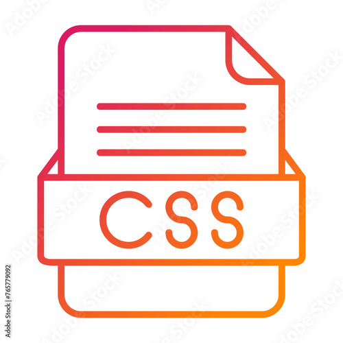 CSS File Format Vector Icon Design