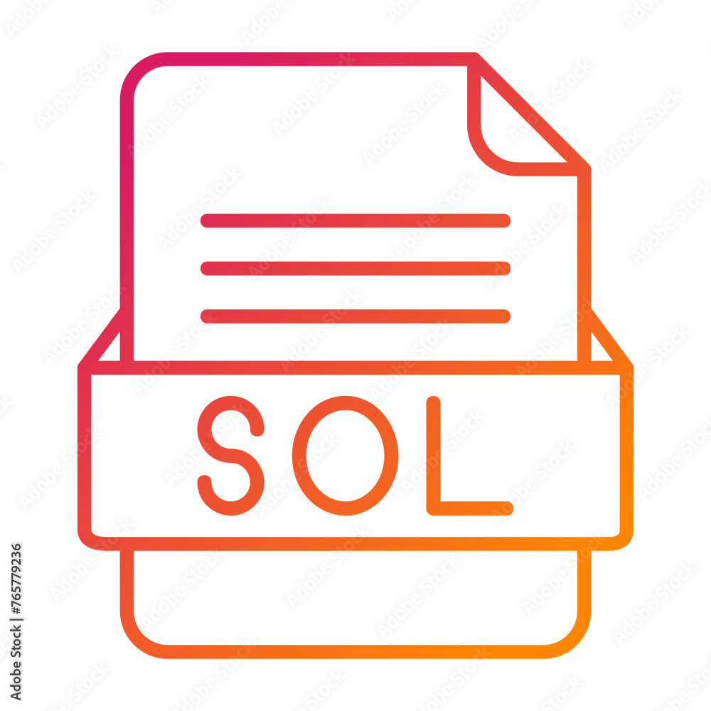 SOL File Format Vector Icon Design SOL File Format Vector Icon Design