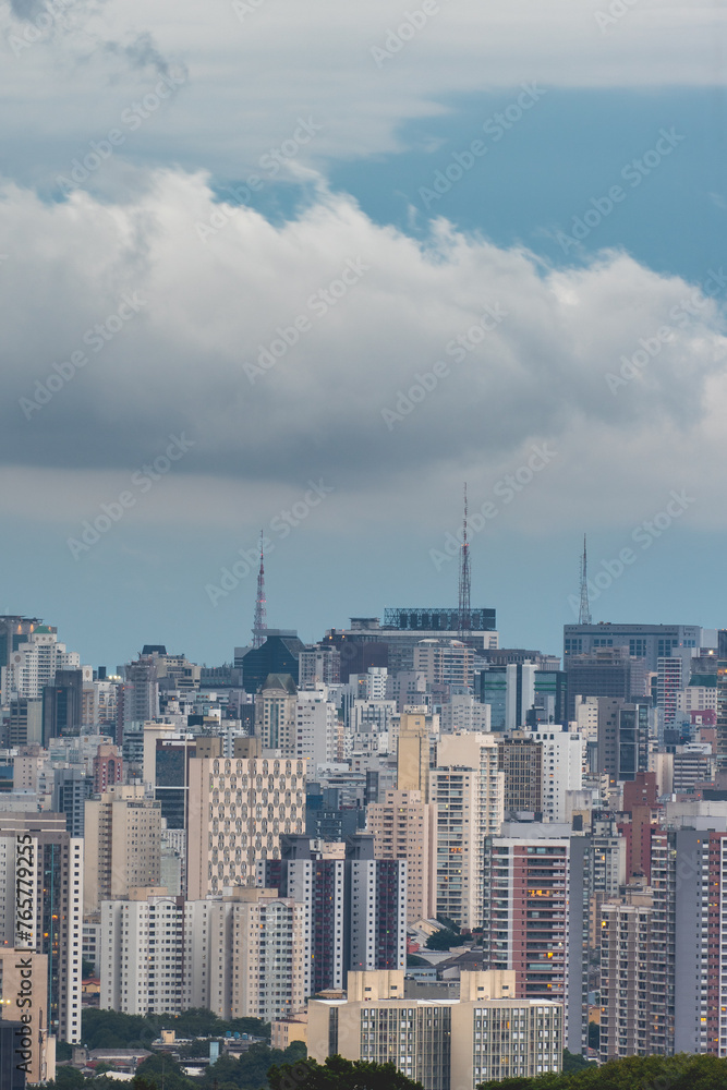Fototapeta premium Skyline of the Center of São Paulo at night.