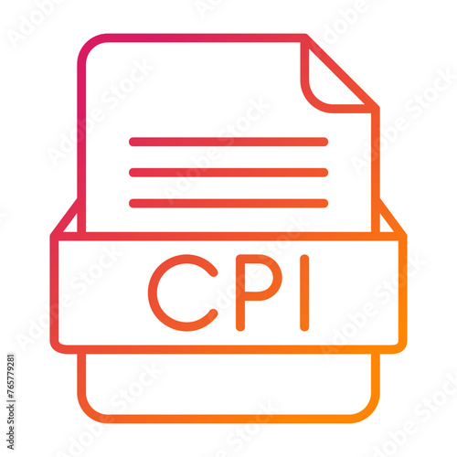 CPI File Format Vector Icon Design