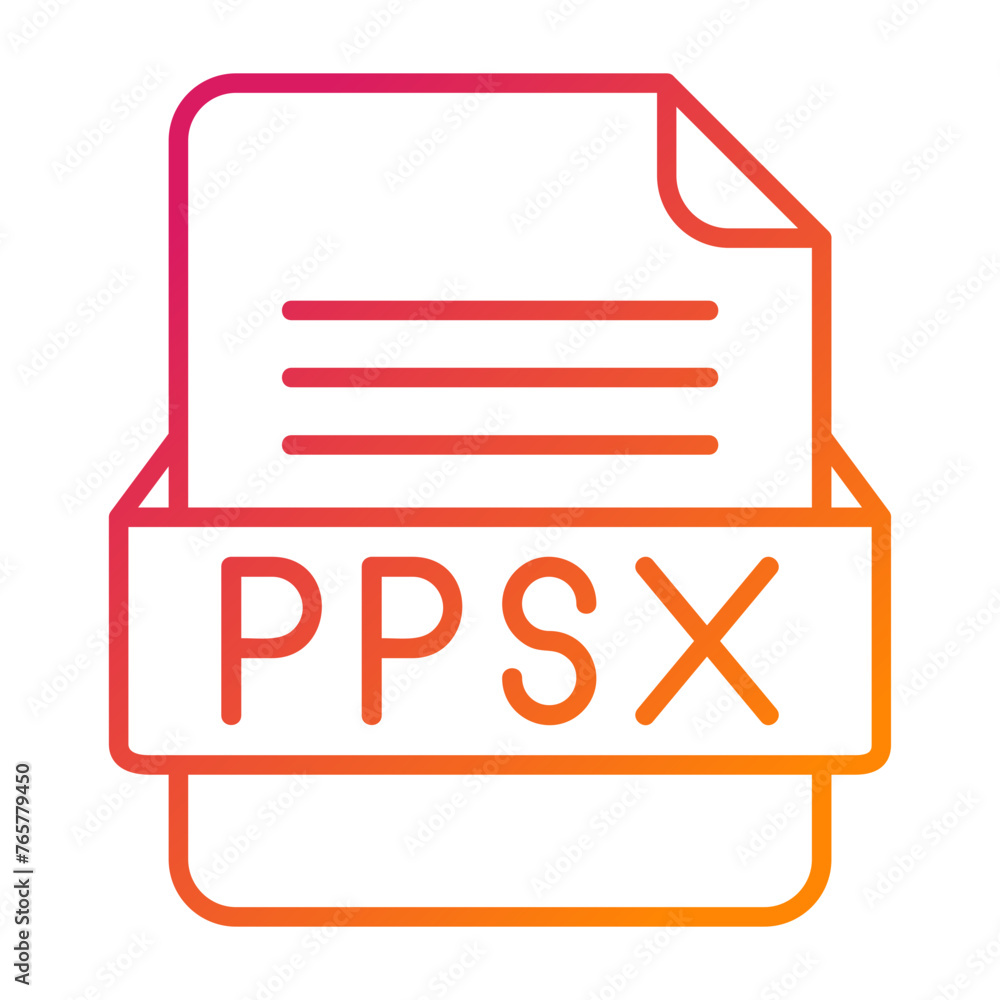 PPSX File Format Vector Icon Design PPSX File Format Vector Icon Design