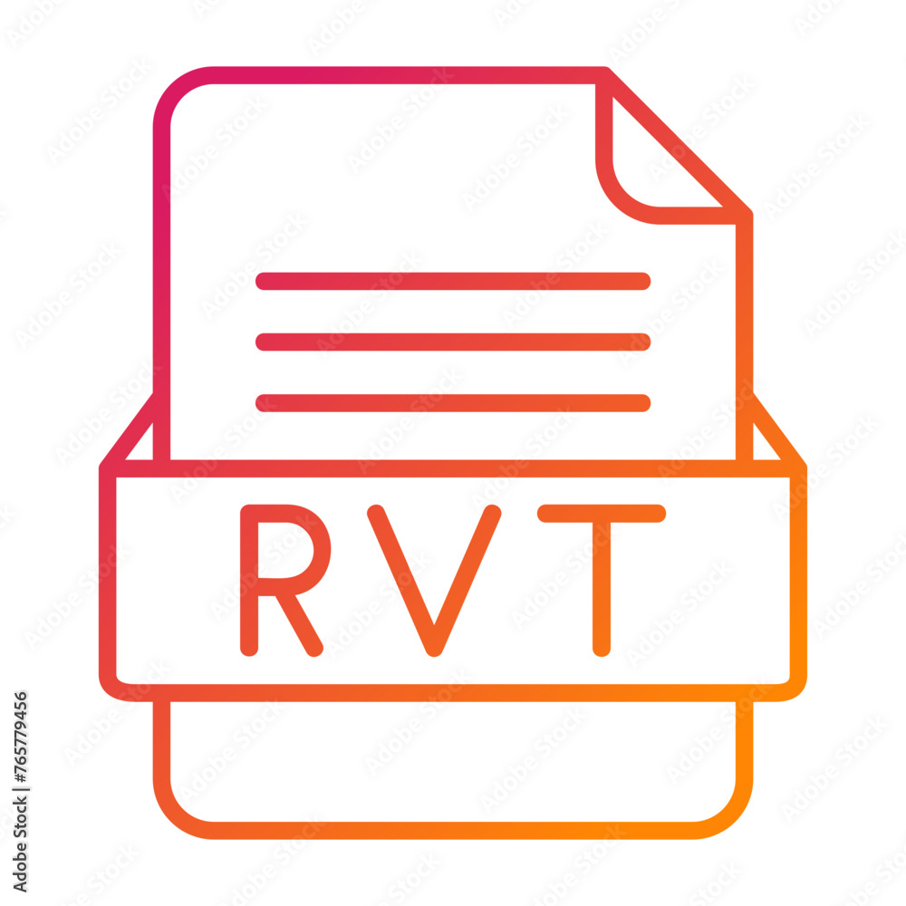 RVT File Format Vector Icon Design RVT File Format Vector Icon Design