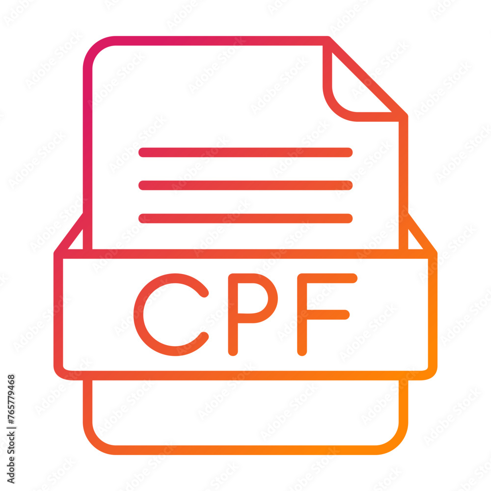 CPF File Format Vector Icon Design CPF File Format Vector Icon Design