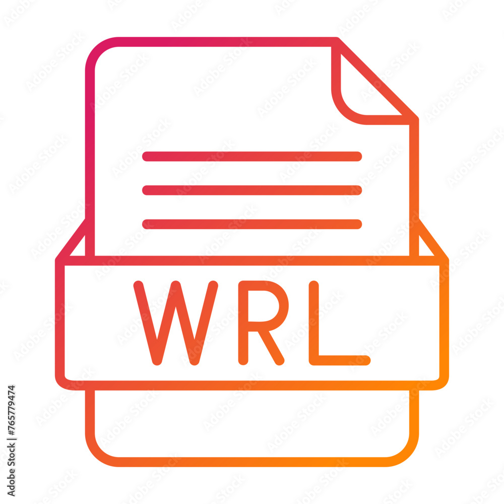 WRL File Format Vector Icon Design WRL File Format Vector Icon Design