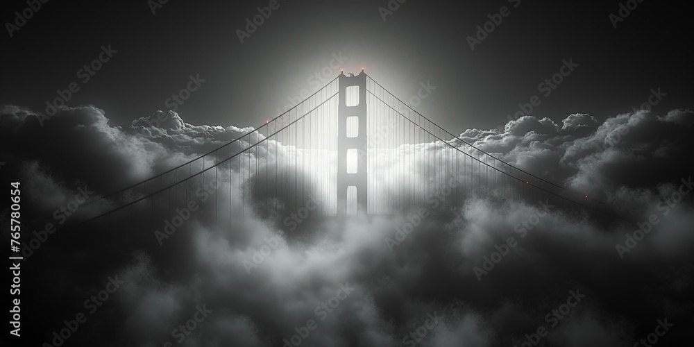 Obraz premium bridge in fog