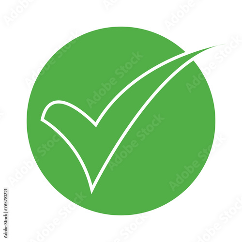 Green check mark icon. Check mark vector icon. Checkmark Illustration. Vector symbols green checkmark isolated on white background. Correct vote choise isolated symbol.