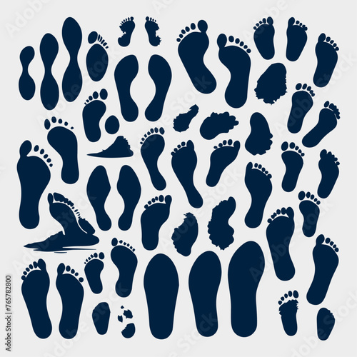 footprint silhouette collection © AinStory