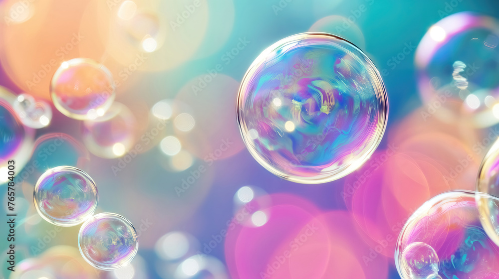 Soap bubbles abstract light illumination, abstract background Soap bubbles abstract light illumination, abstract background