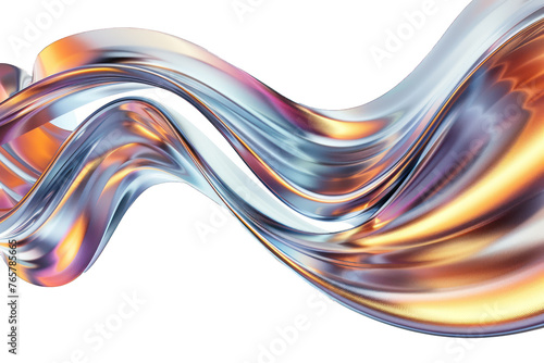 3d colorfull liquid of abstract shape